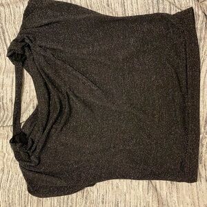 Dynamite Black and Silver Knit Top